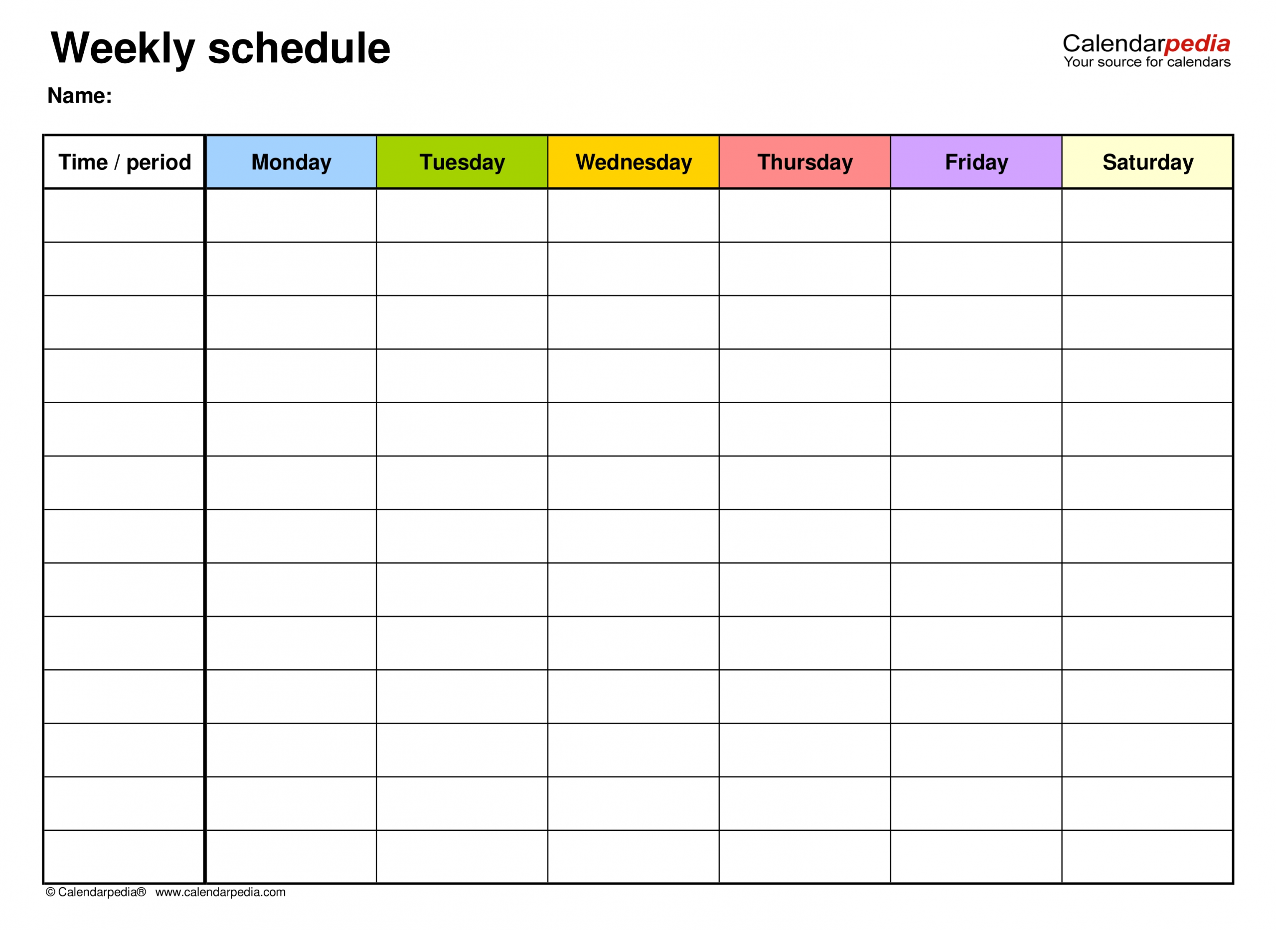 Free Weekly Schedule Templates For Pdf 18 Templates