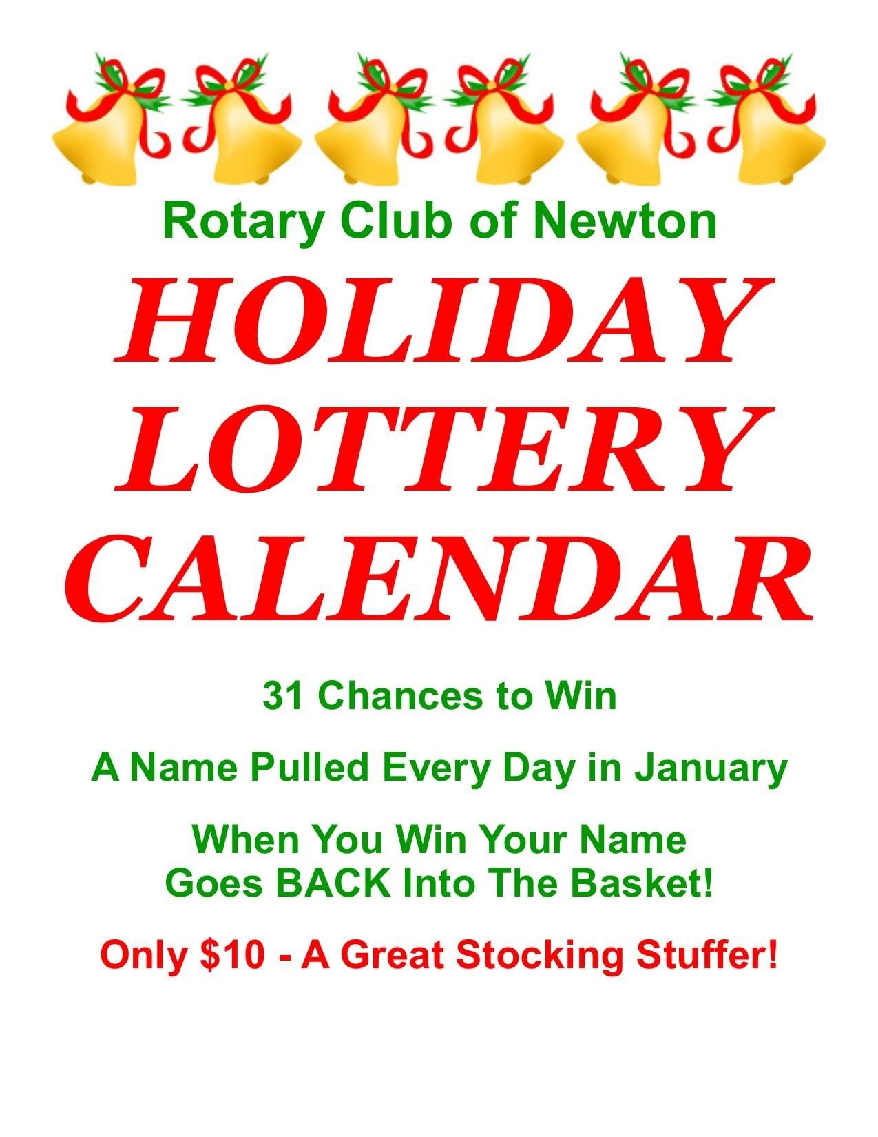 holiday lottery raffle fundraiser going on now! | rotary