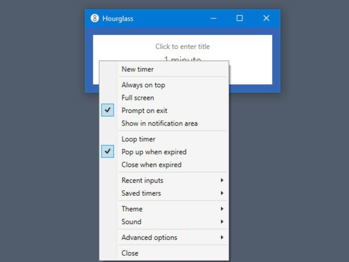 hourglass is a free desktop countdown timer for windows 10