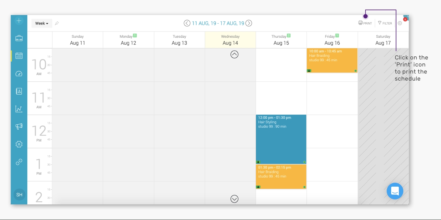 how can i print my daily schedule? – appointy