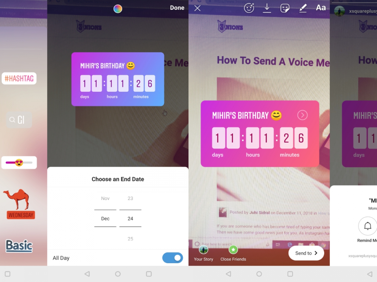 how to add countdown timer on instagram stories « 3nions
