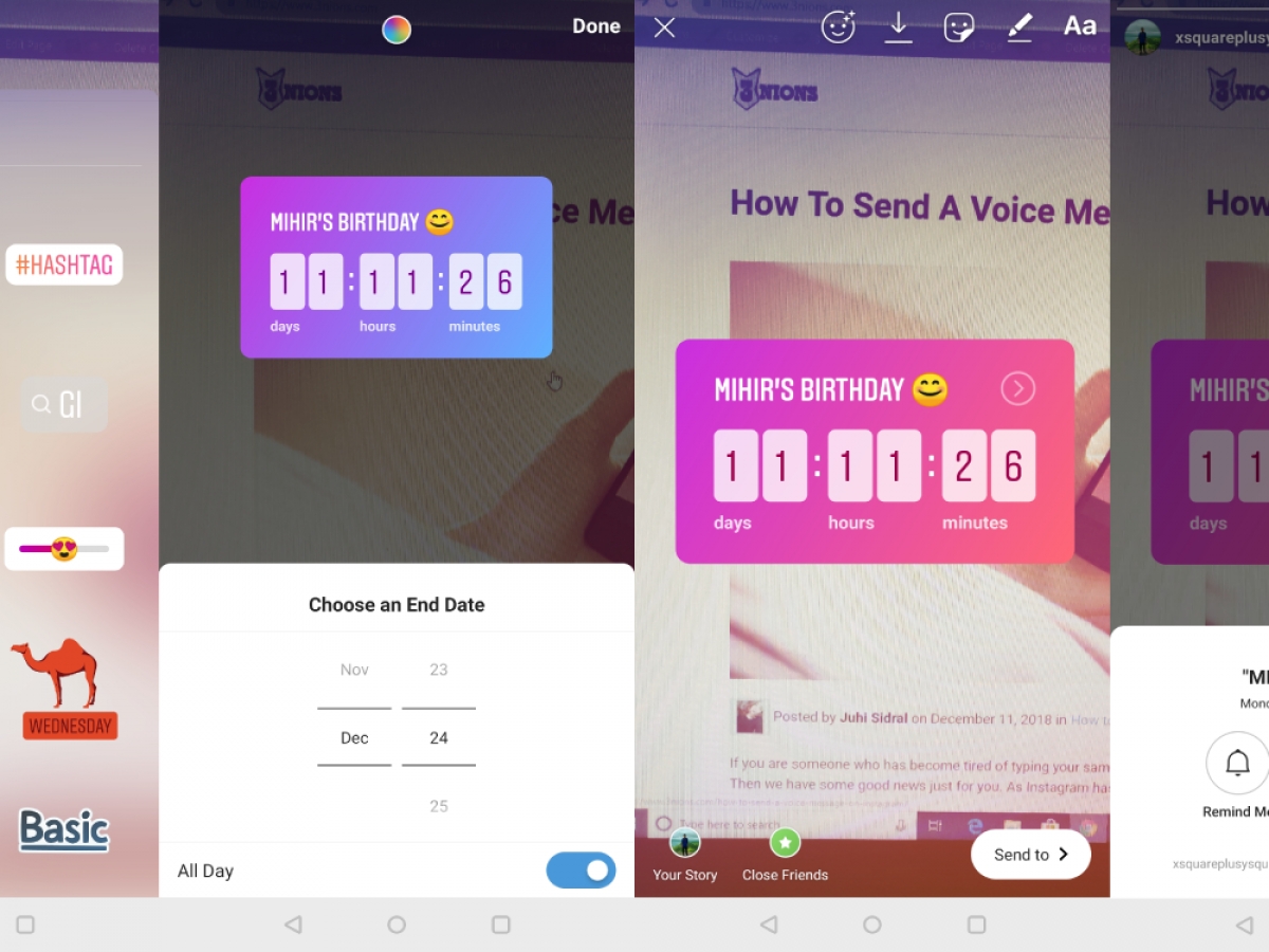 How To Add Countdown Timer On Instagram Stories « 3nions