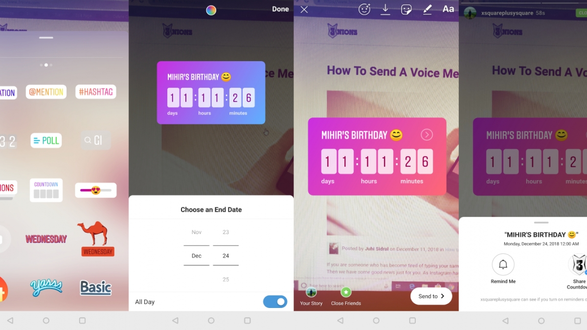 How To Add Countdown Timer On Instagram Stories « 3nions