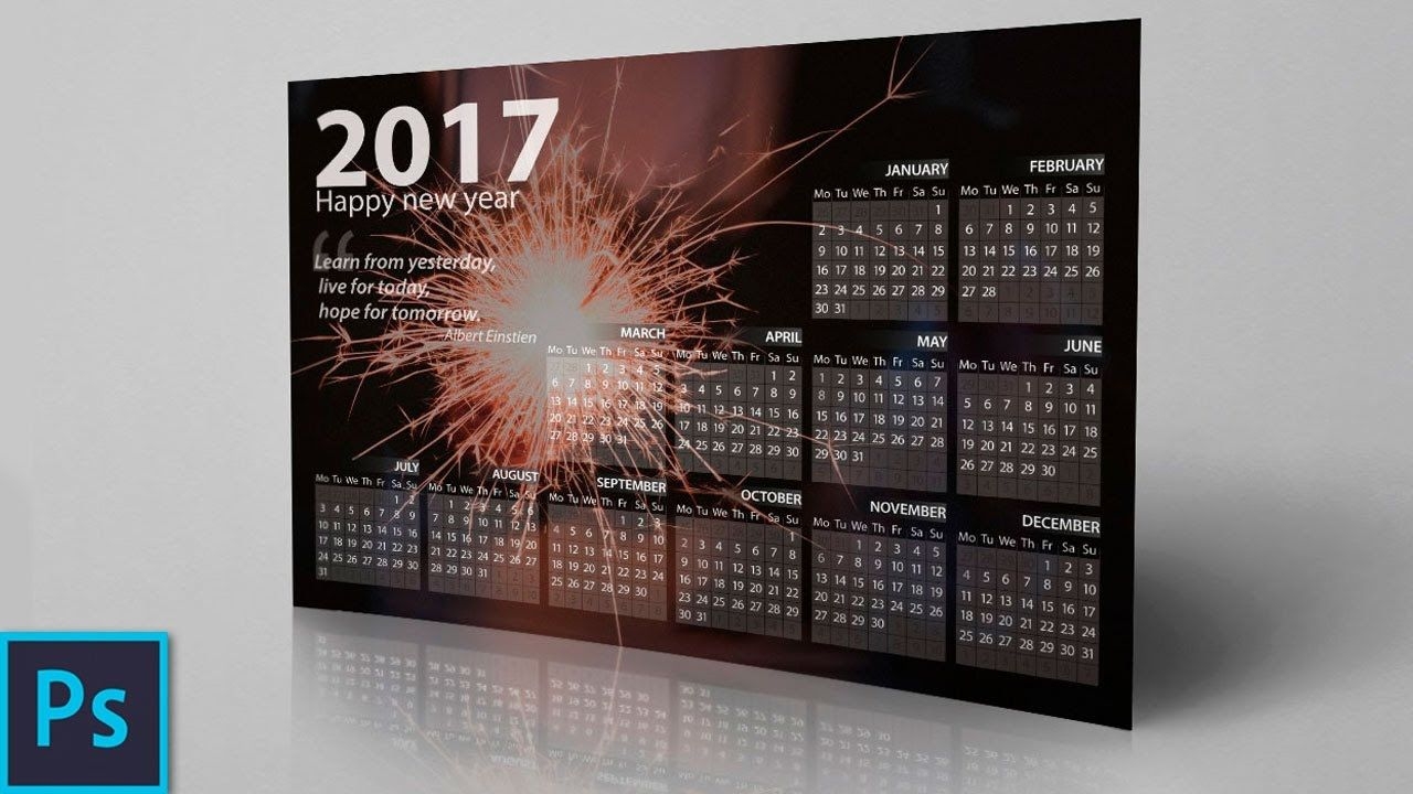how to create a professional calendar in photoshop