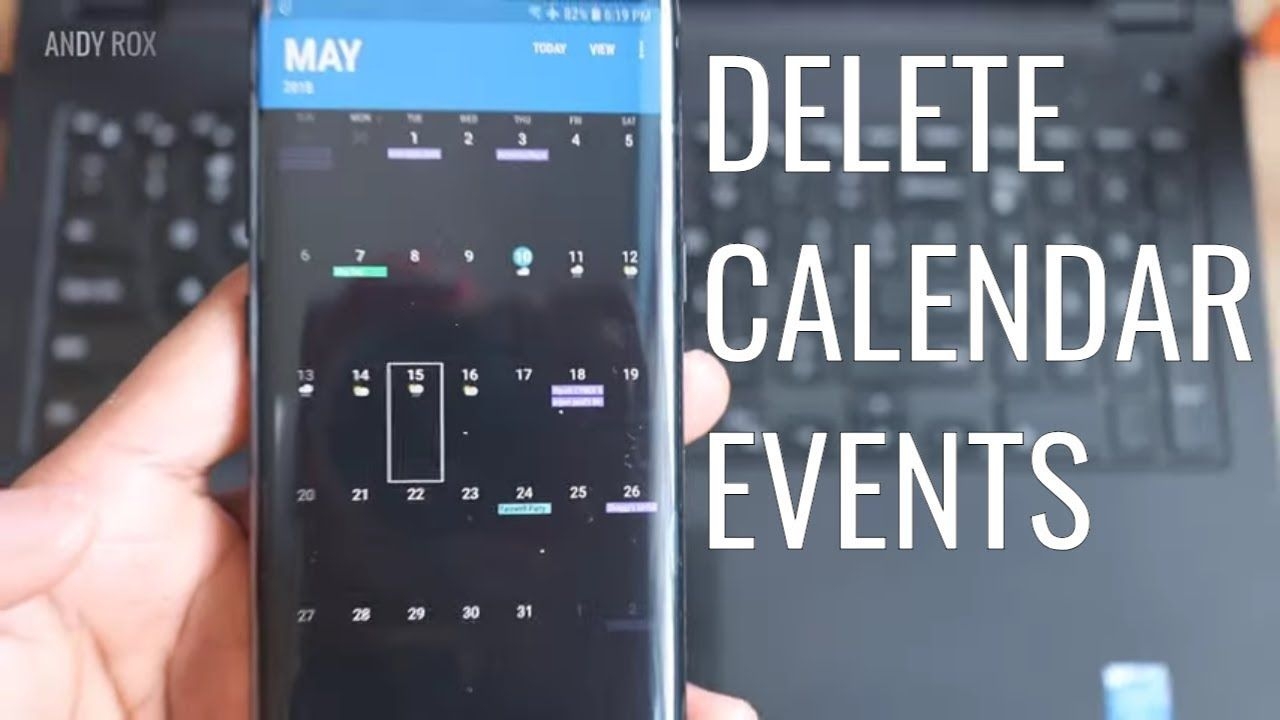 how to delete calendar events on android