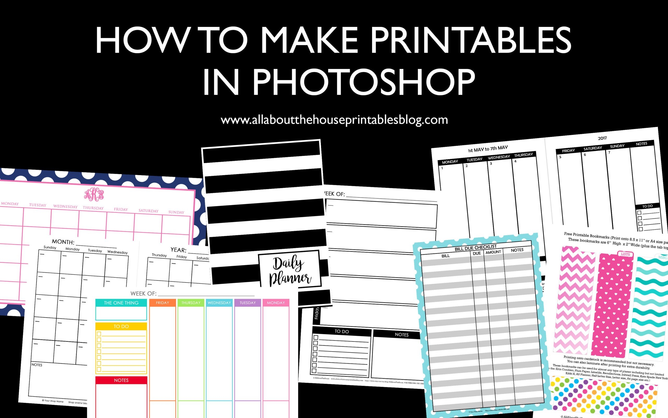 How To Make Printables In Photoshop (stepstep Video