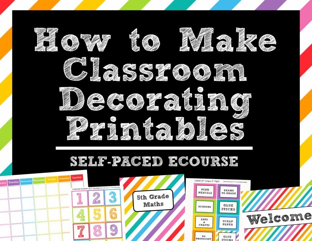 how to make teaching printables and classroom decorating