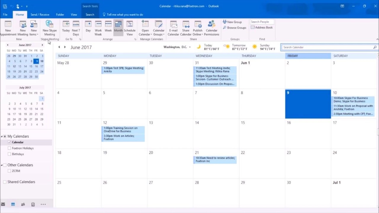 How To Schedule A Skype Meeting From Outlook ?