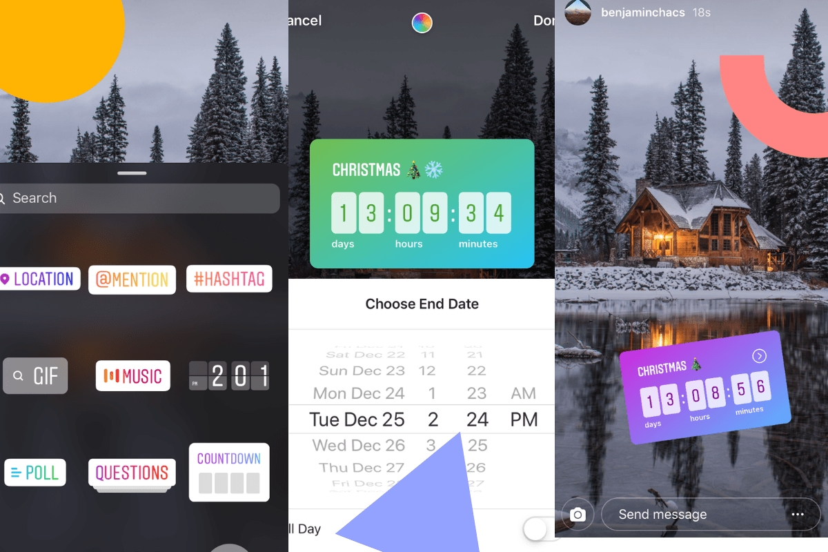 how to use the countdown sticker for instagram stories