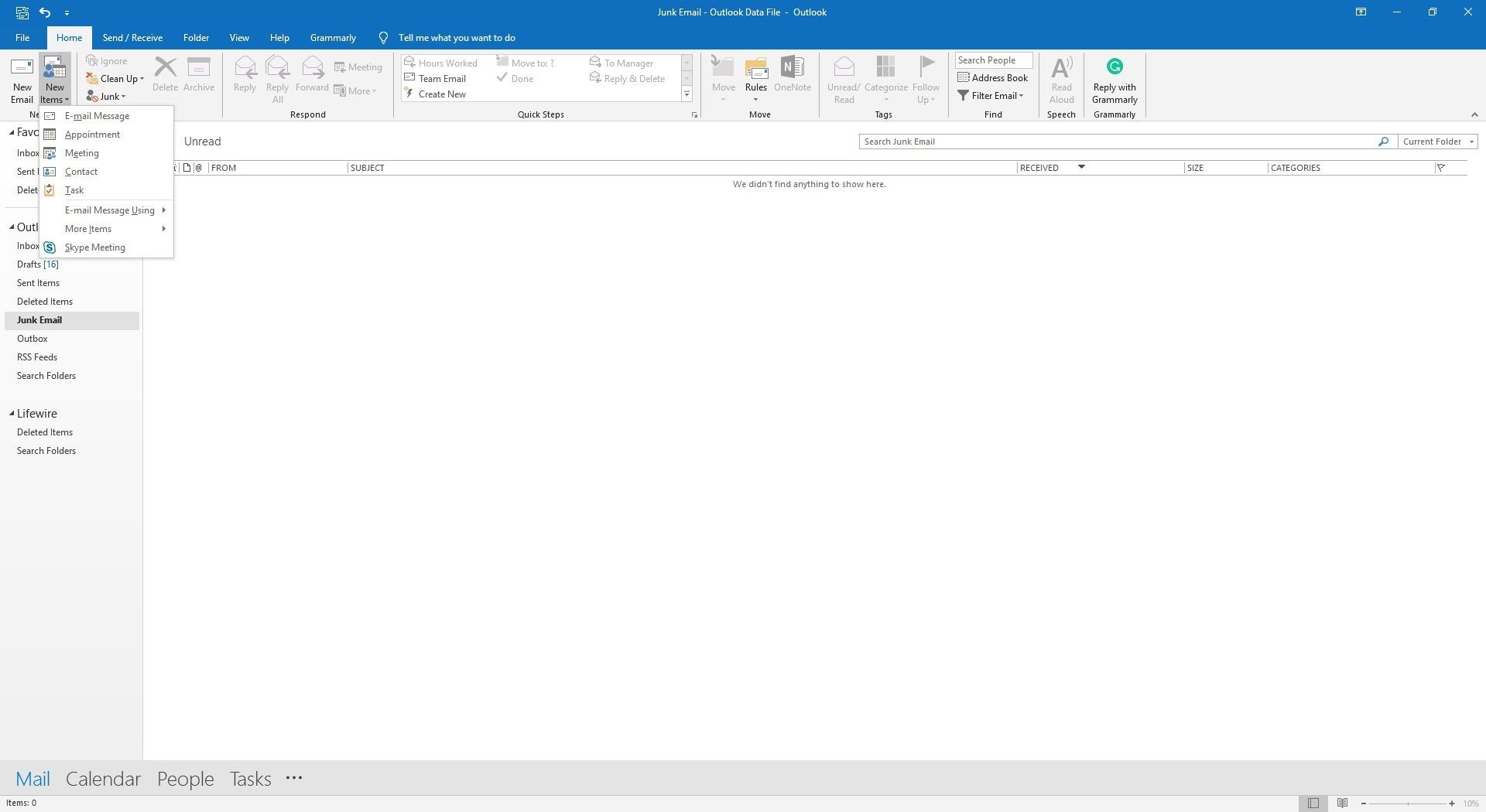 how to use the outlook ribbon