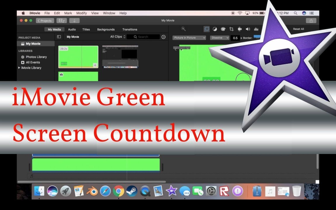 Imovie | How To Add A Countdown Timer (using Green Screen)