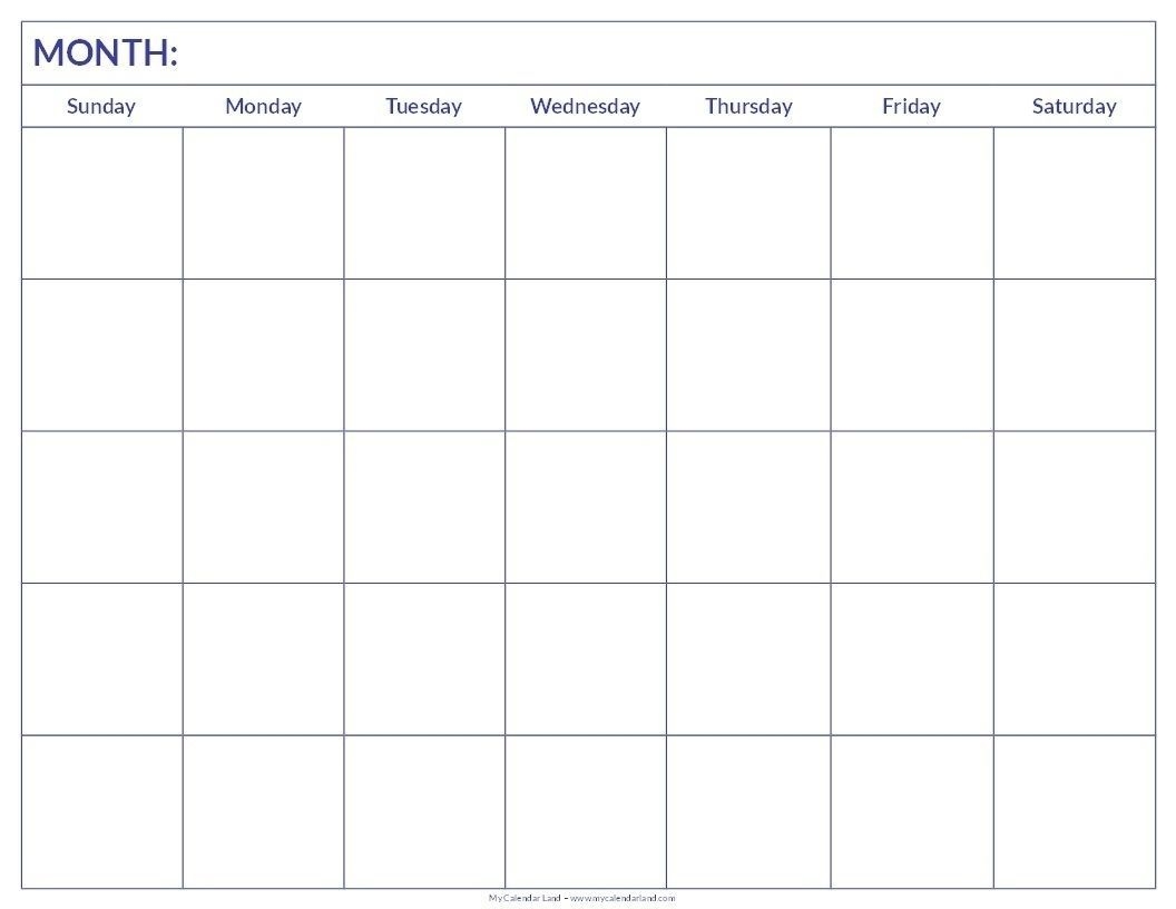 incredible blank calendar template 6 weeks in 2020