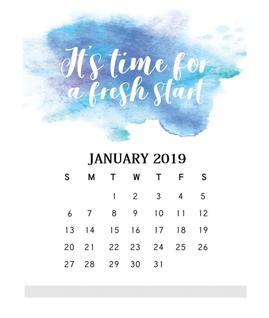 Inspirational January 2019 Quotes Calendar | Calendar Quotes