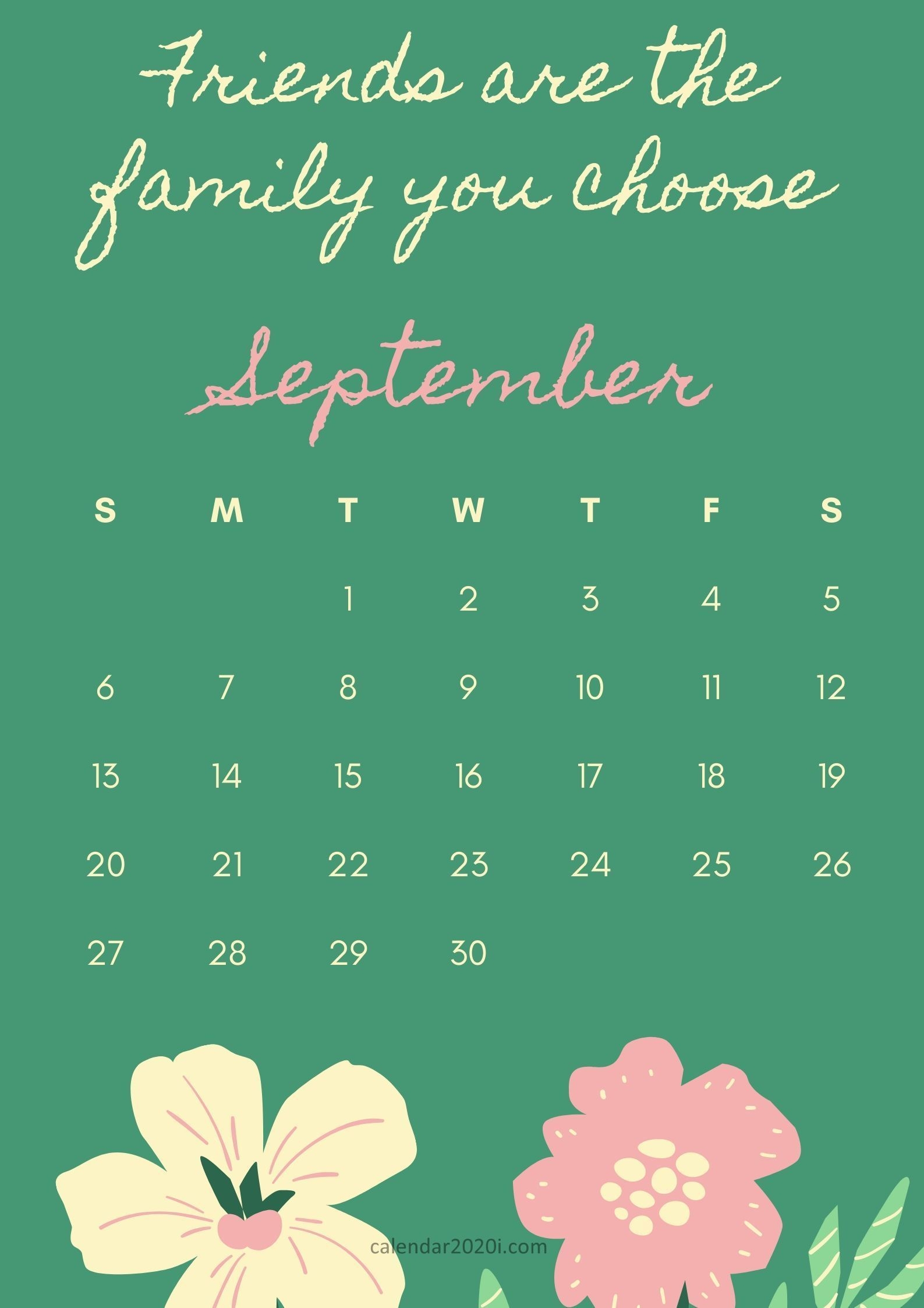 Inspirational September 2020 Calendar With Quotes | Calendar