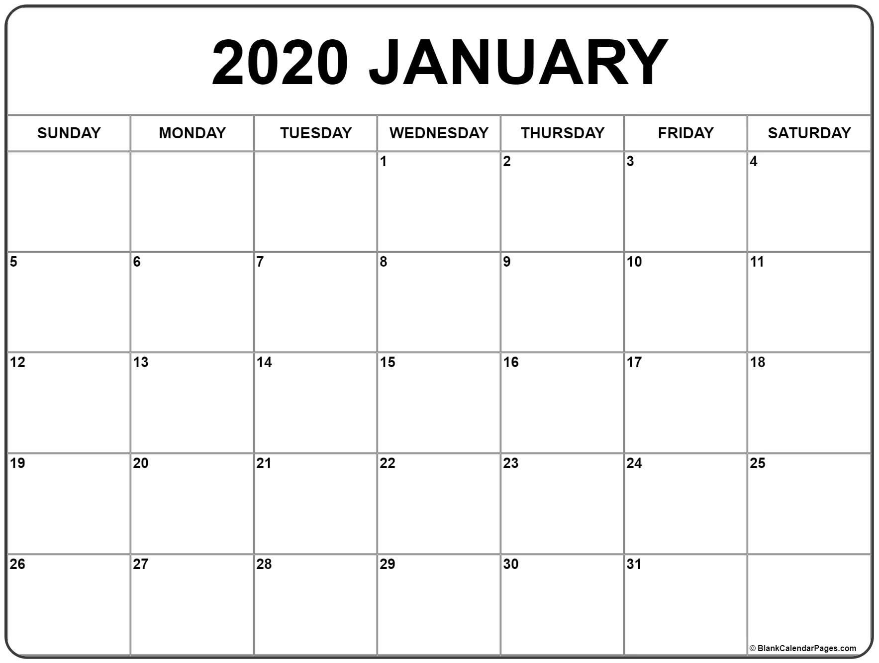 january 2020 calendar | free printable monthly calendars