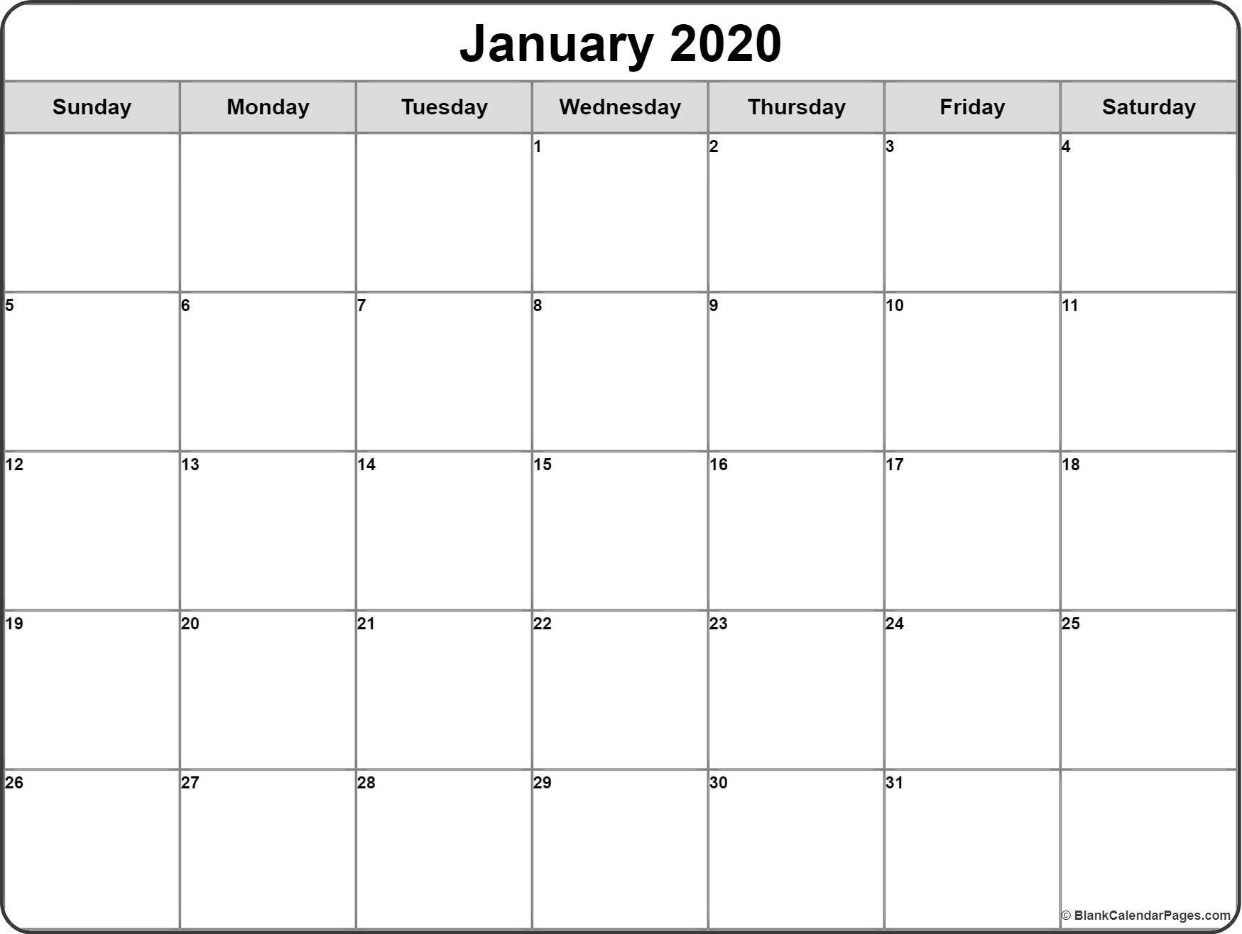 January 2020 Calendar May 2020 Printable Calander 2020