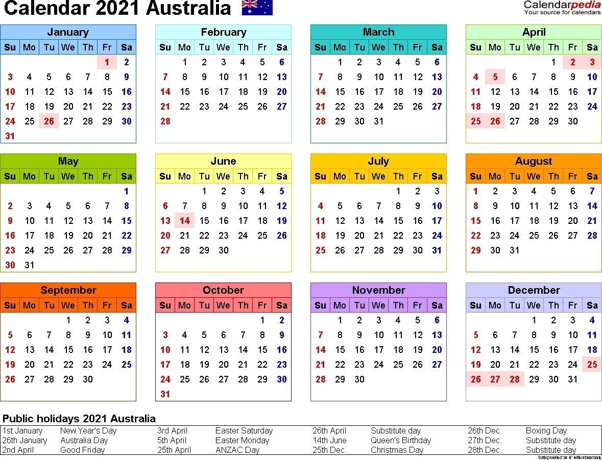 January February 2021 Calendar Australia In 2020 | 2020