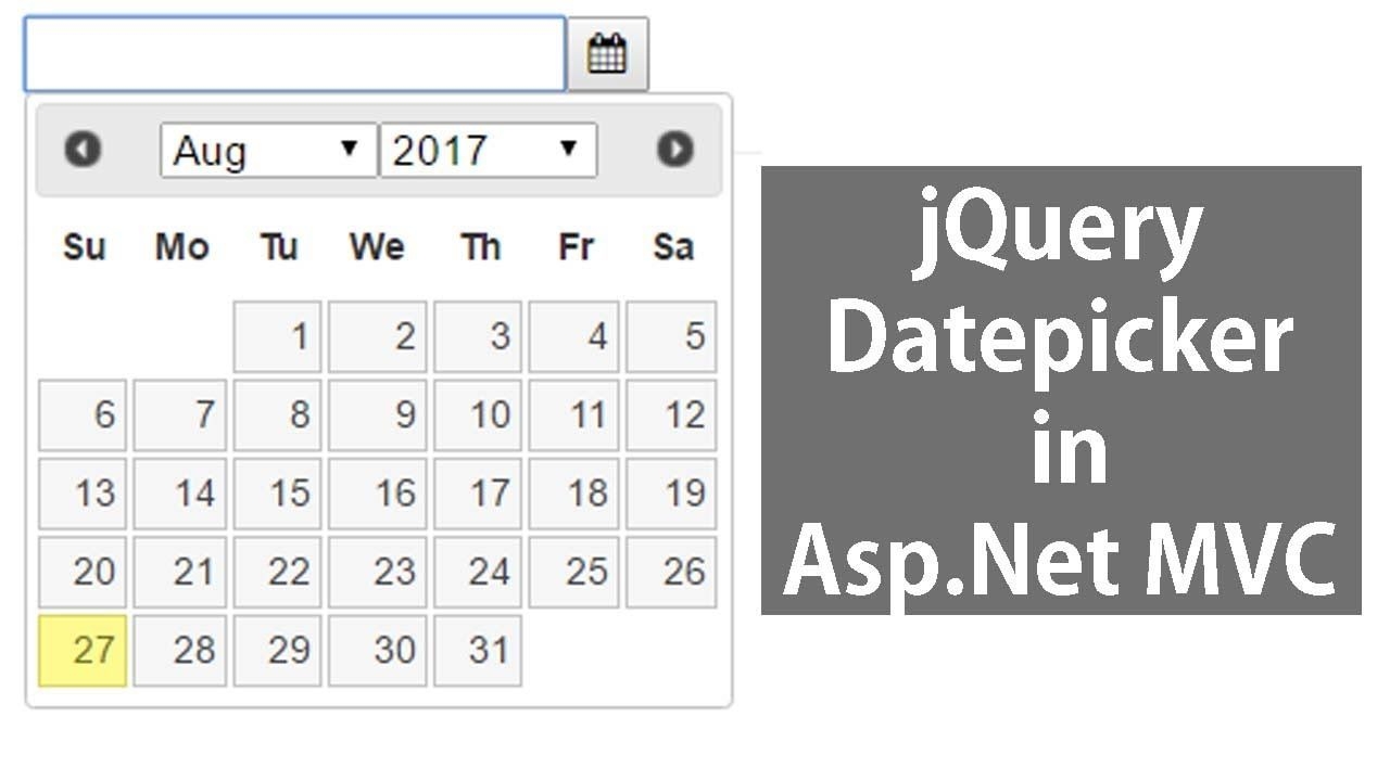 jquery datepicker in asp mvc