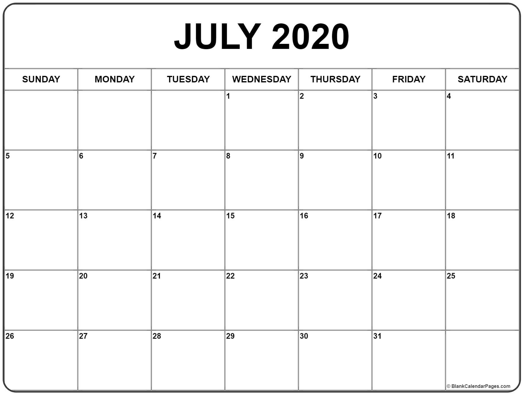 july 2020 calendar | free printable monthly calendars