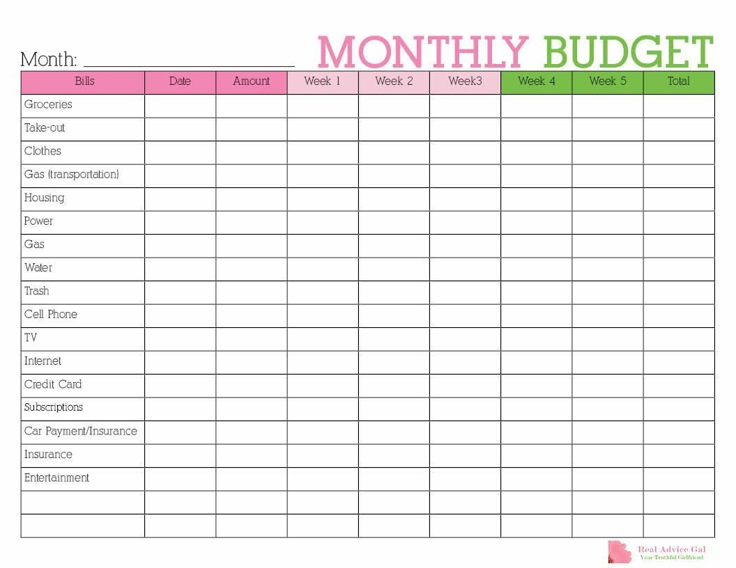 keep track of your monthly expenditures with this free