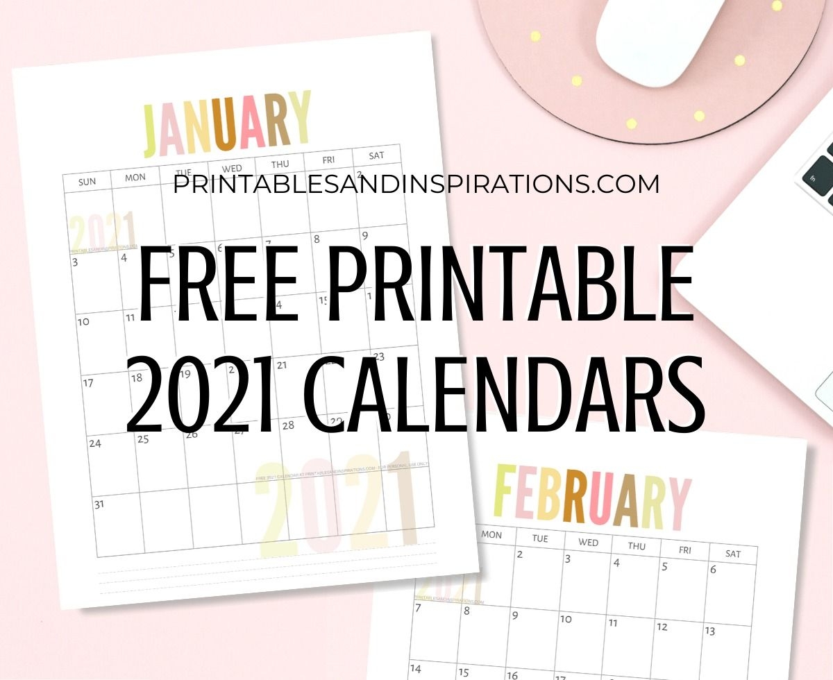 List Of Free Printable 2021 Calendar Pdf Printables And