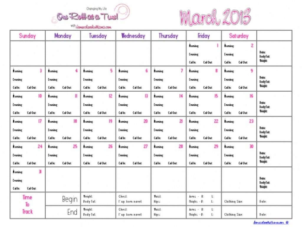lovely weight loss countdown calendar printable | free