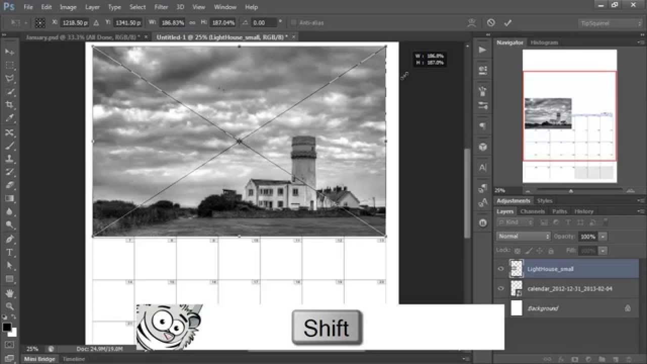 Making An Easy Photo Calendar In Photoshop