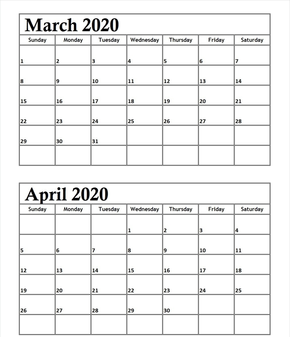 march april 2020 calendar management sheet | free printable