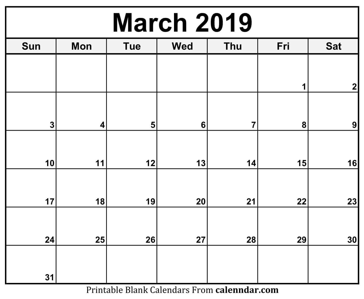 March Calendar 2019 11×17 #march #march2019calendar In 11×17