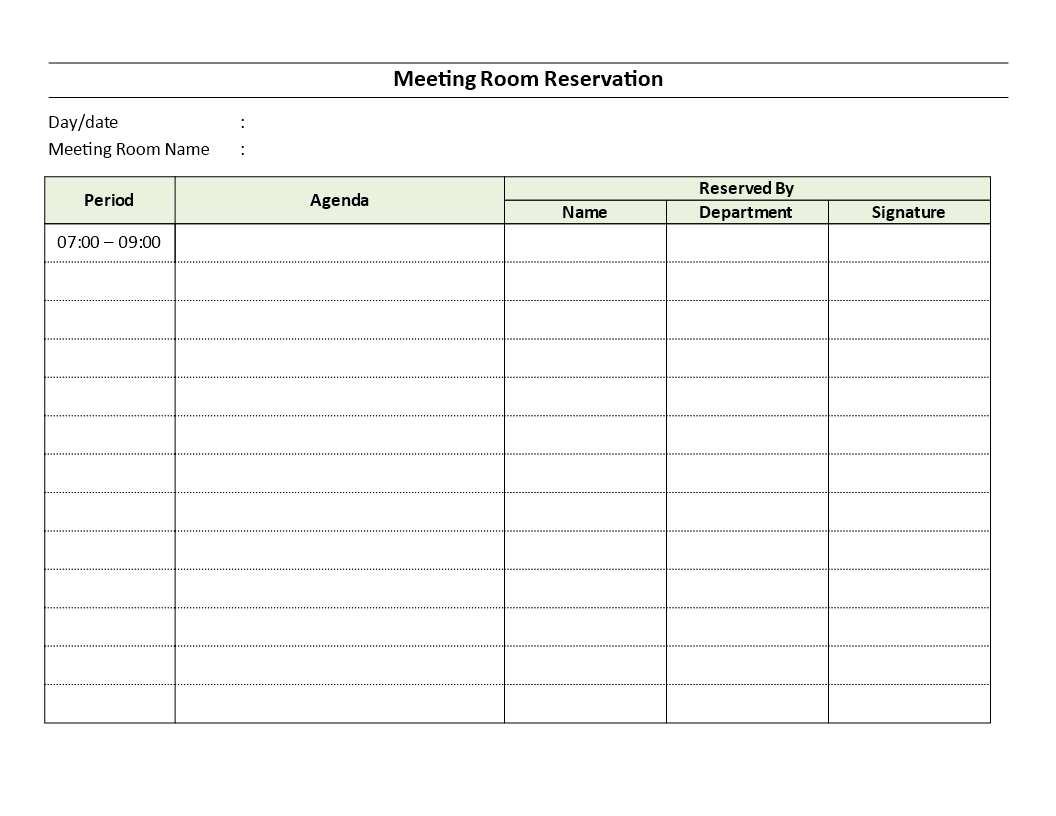 Meeting Room Reservation Sheet Download This Meeting Room