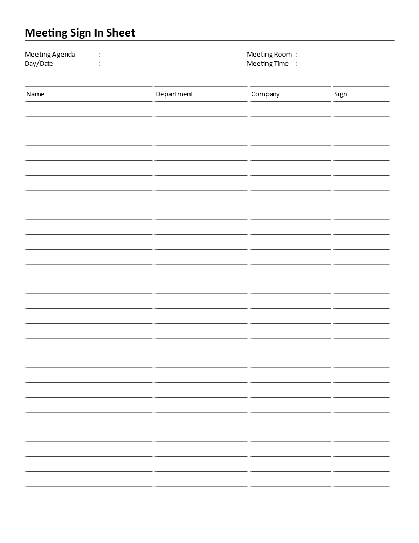 Meeting Sign In Sheet Download This Printable Meeting Sign