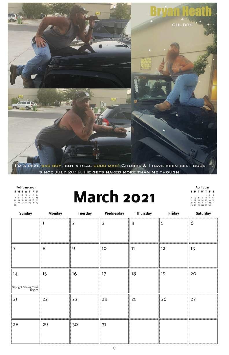 Men On Jeeps 2021 Calendar Fundraising