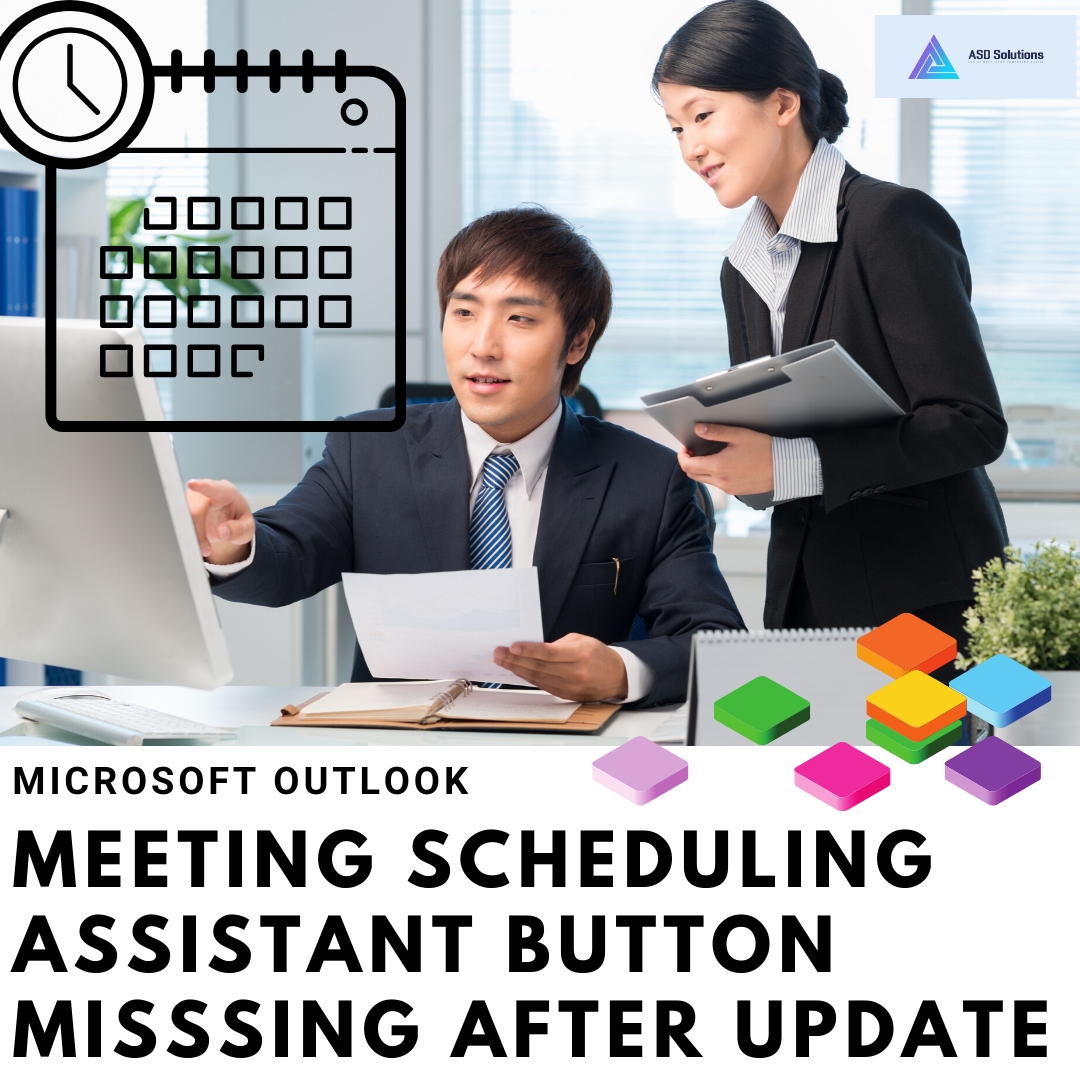 Microsoft Outlook Meeting Scheduling Assistant Button
