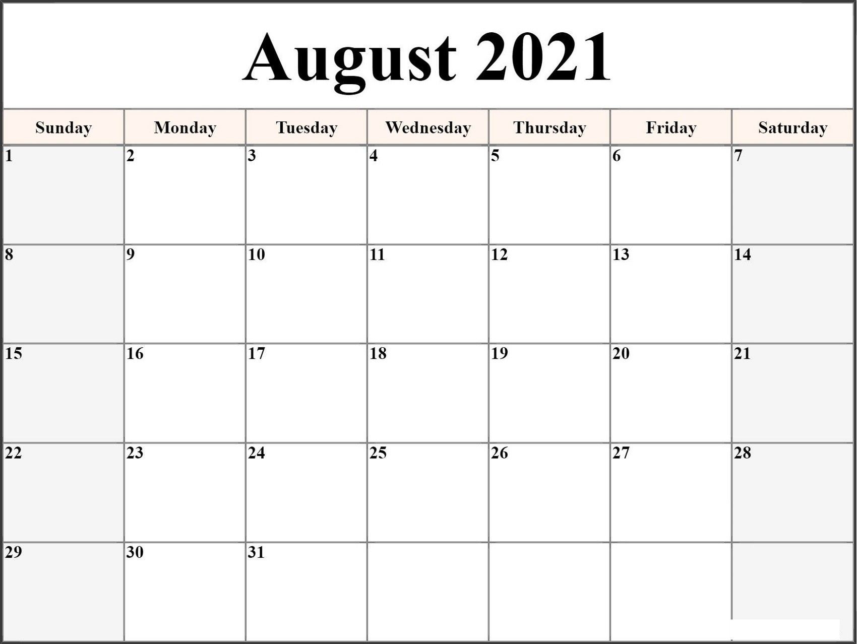 Free Printable Calendars 2021 Blanks Word - Example ...