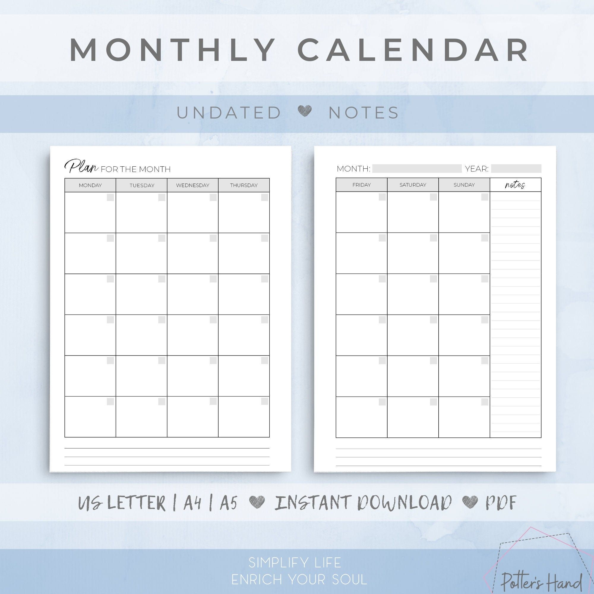 Calendar With No Dates In The Month On It - Example Calendar Printable