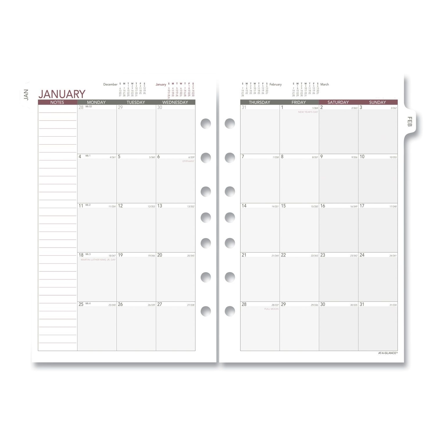 monthly planning pages, 8 5 x 5 5, 2021