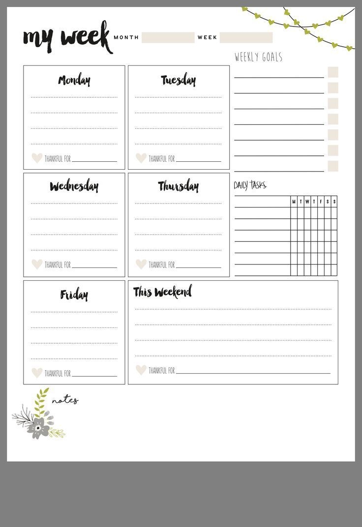 At A Glance Daily Printable Example Calendar Printable