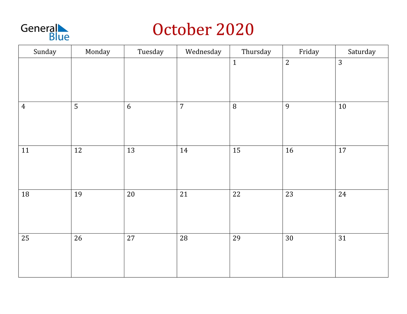 October 2020 Calendar Pdf Word Excel