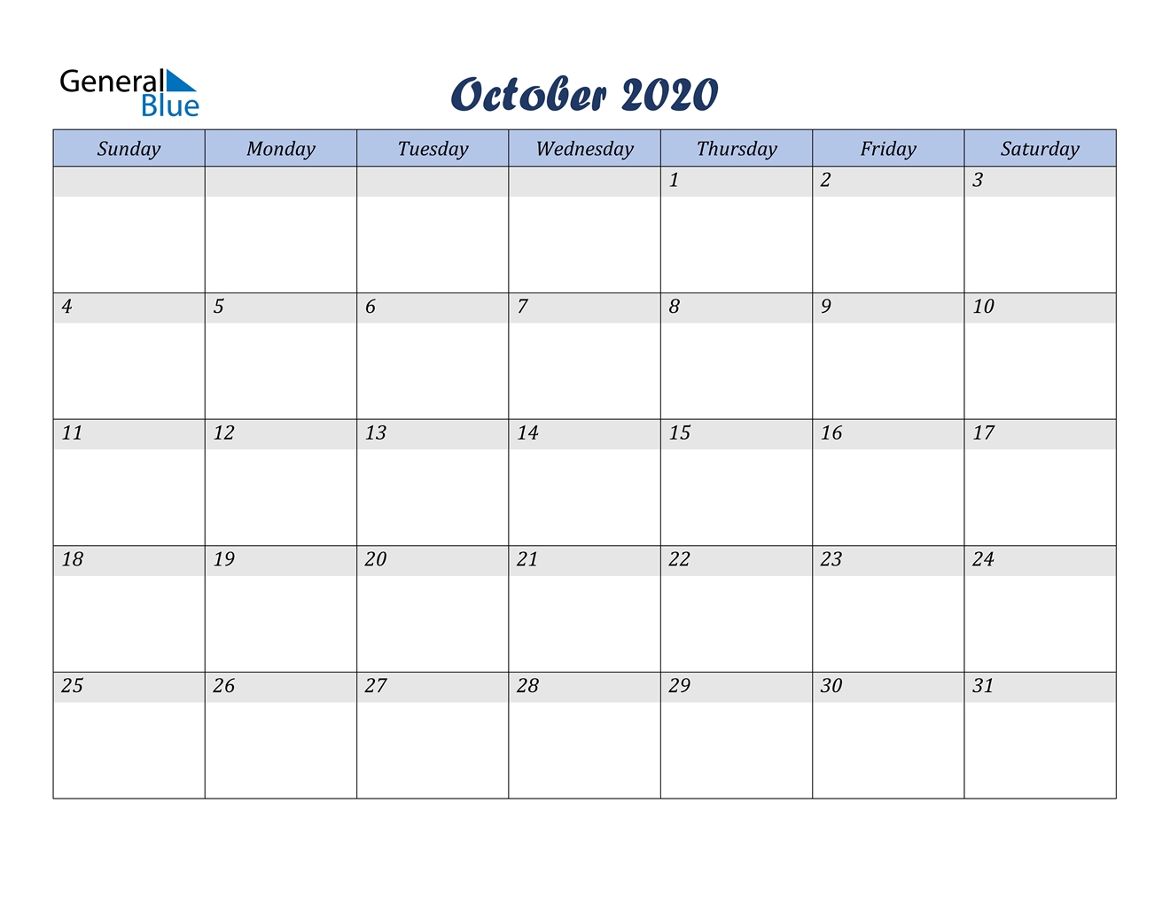 October 2020 Calendar Pdf Word Excel