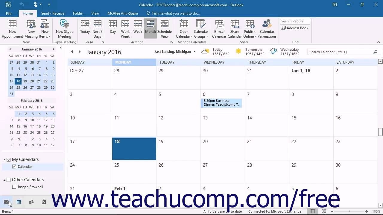 outlook 2016 tutorial the navigation pane, reading pane &amp; to do bar microsoft training lesson