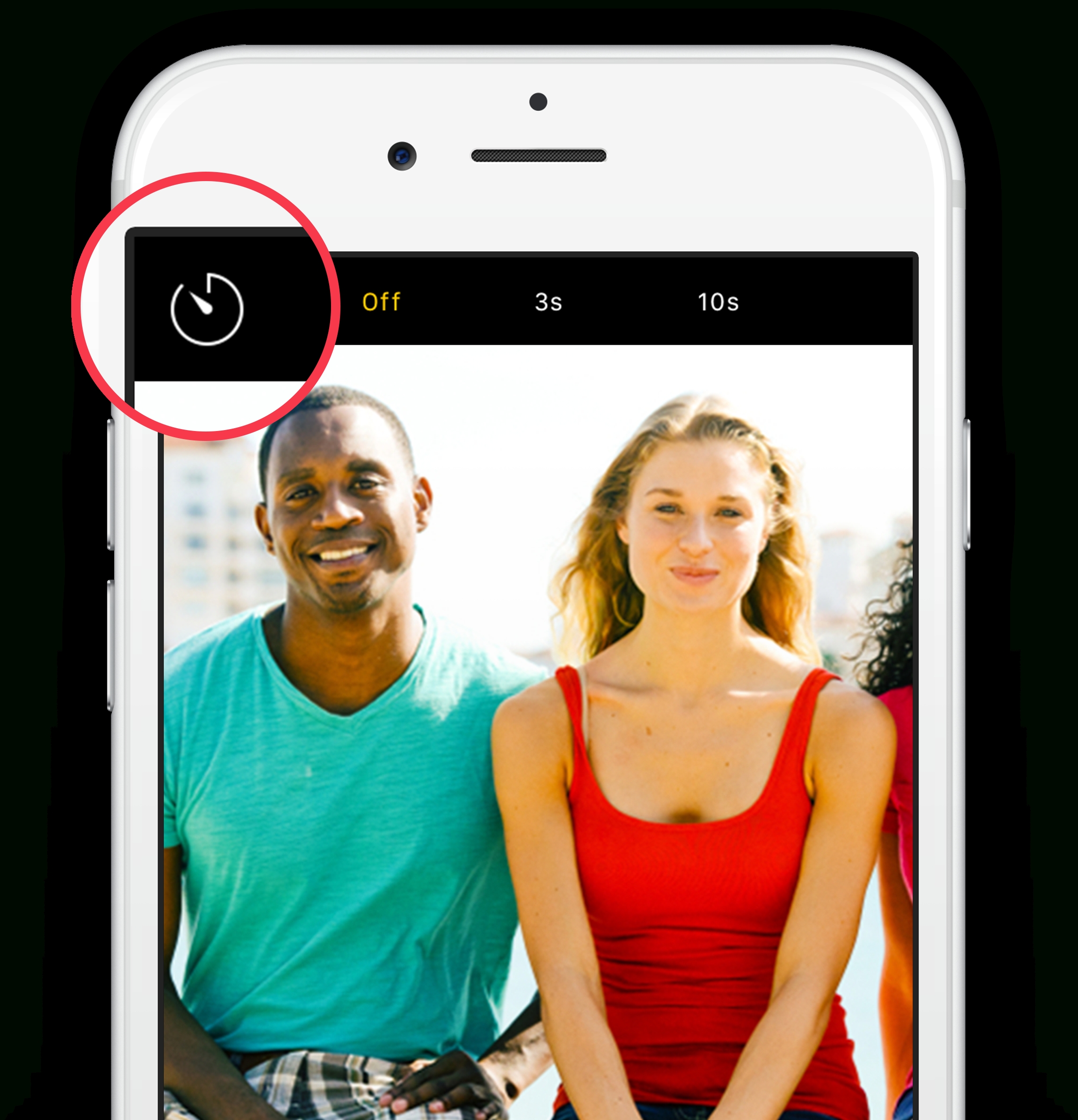 photo timer: using the timer to get in shot | ios 11 guide