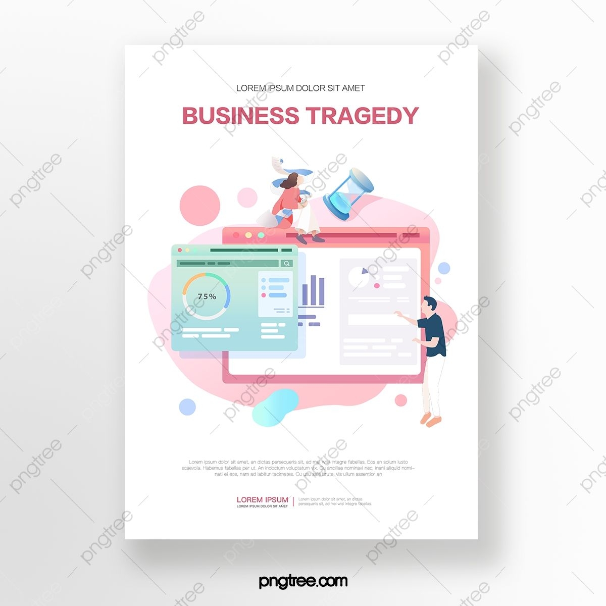 Pink Color Legend Report Business Manual Template For Free