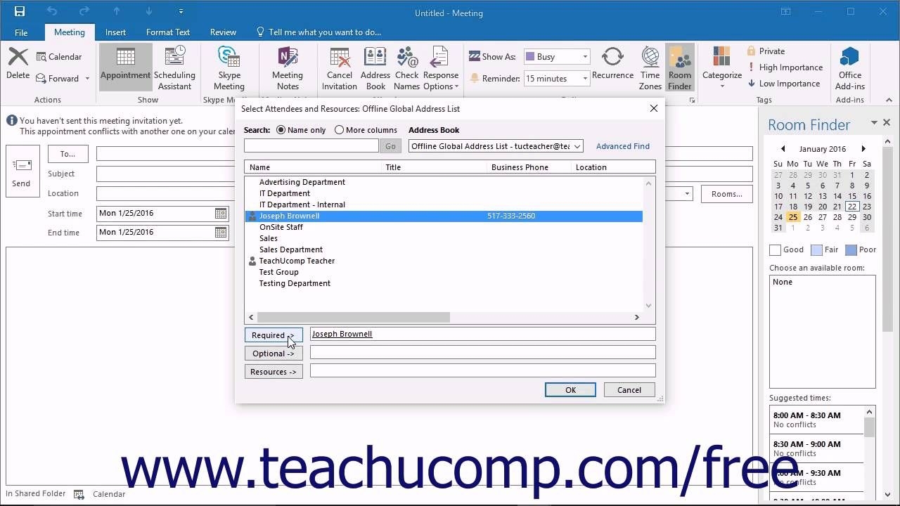 Plan A Meeting In Outlook Instructions And Video Lessons