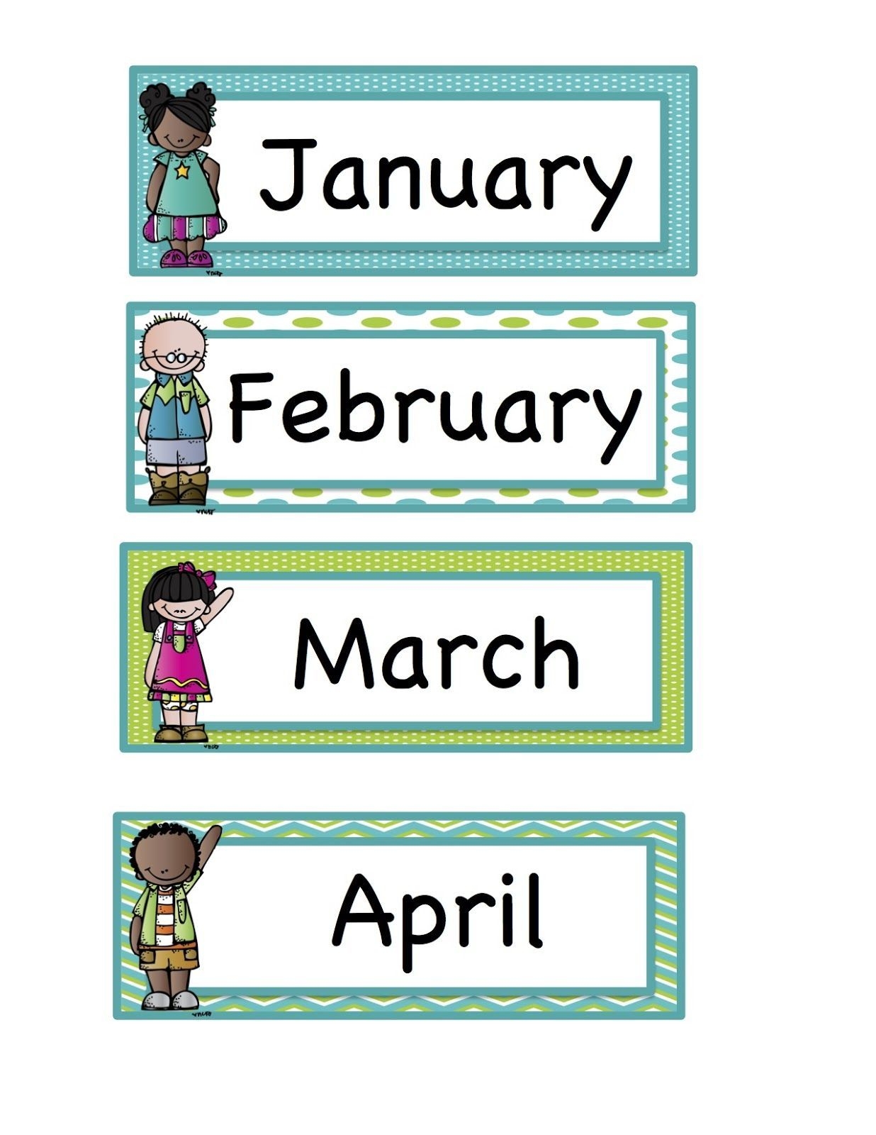 Preschool Printables: Calendar Days And Months | Preschool
