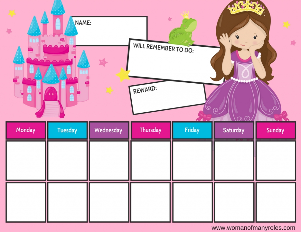 Princess Reward Chart Printable : Woman Of Many Roles