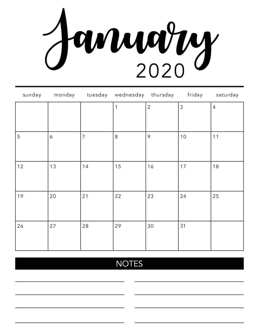 printable 2020 calendarmonth – encouraged in order to