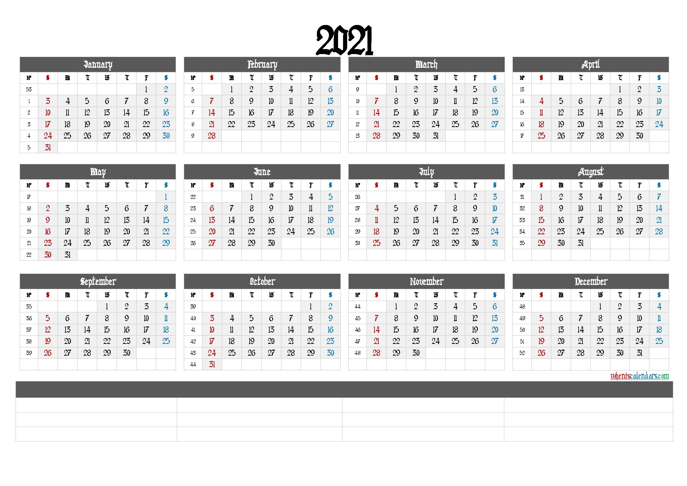 printable 2021 calendarmonth (6 templates) – free