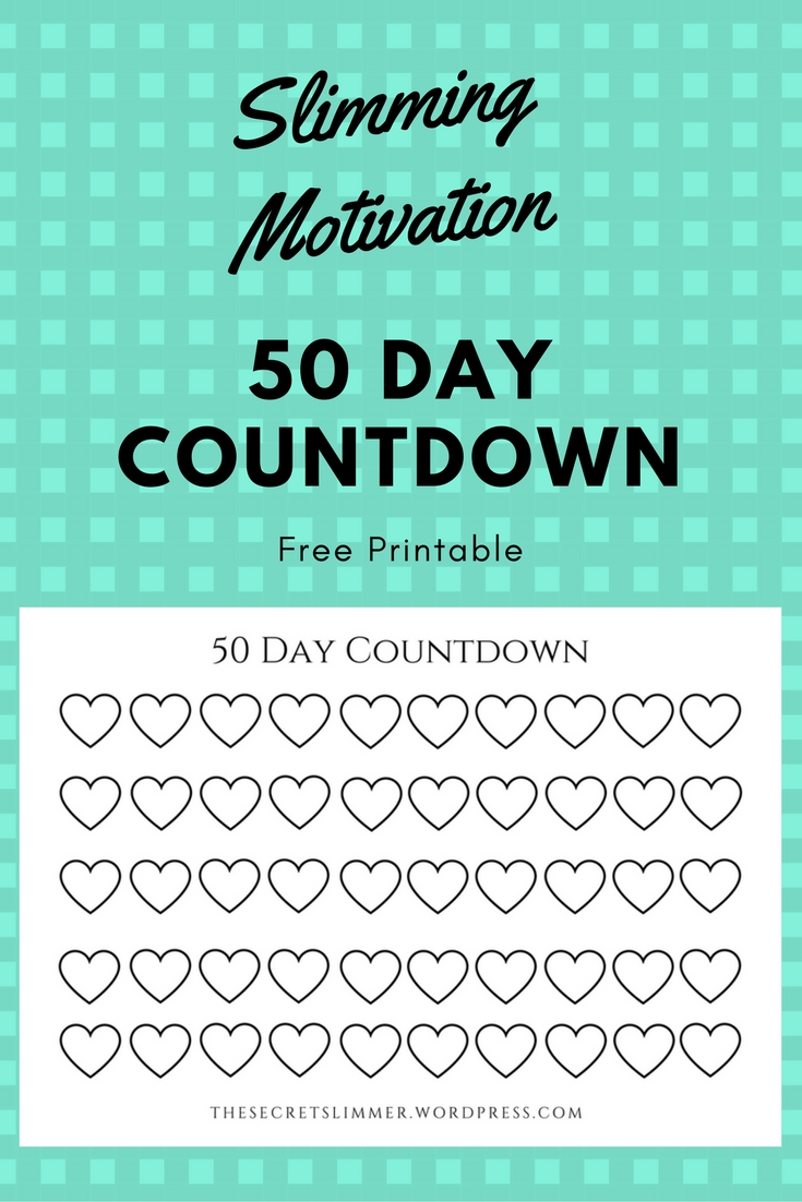 printable: 50 day countdown | day countdown, countdown, day