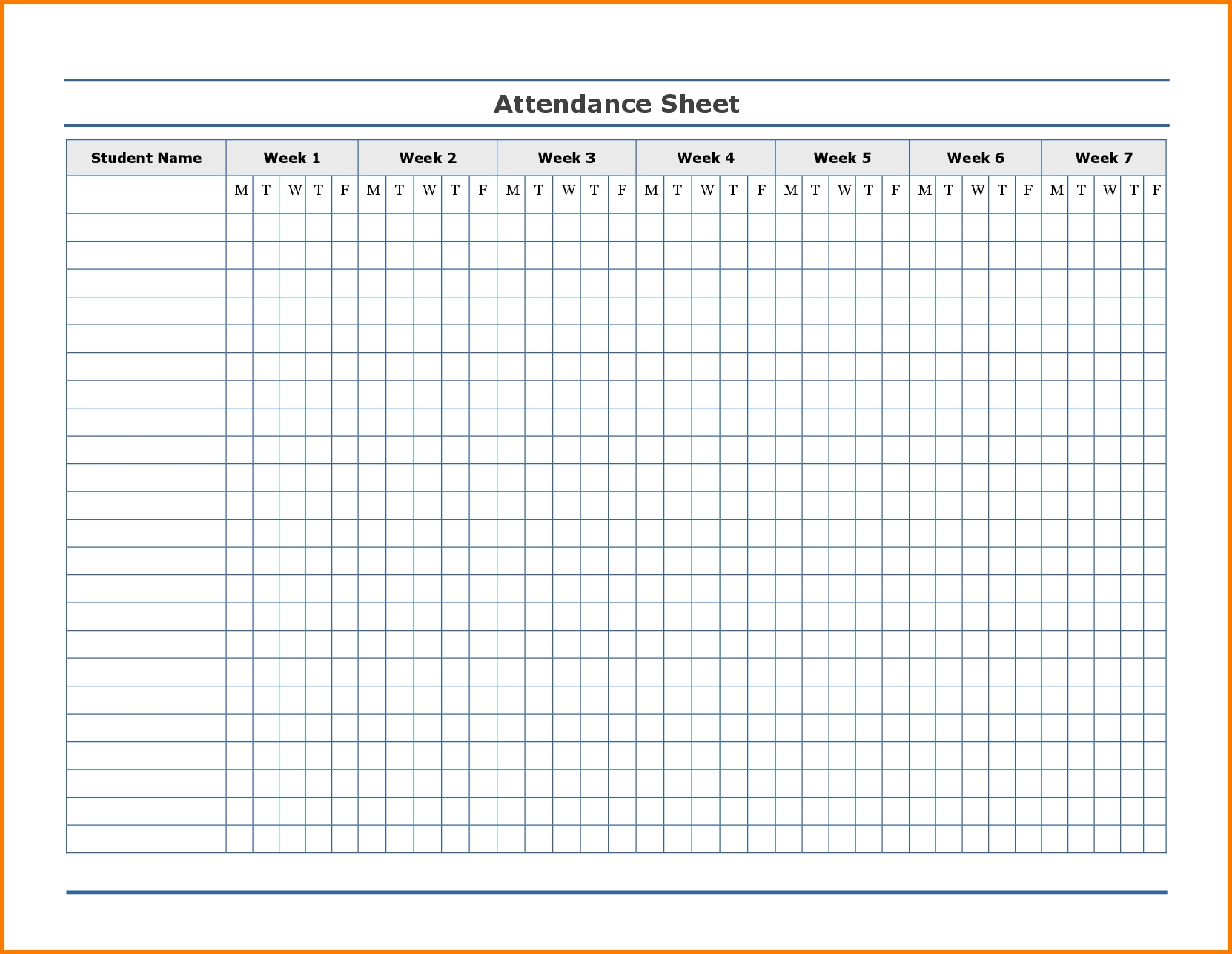 printable attendance tracker | attendance chart, attendance