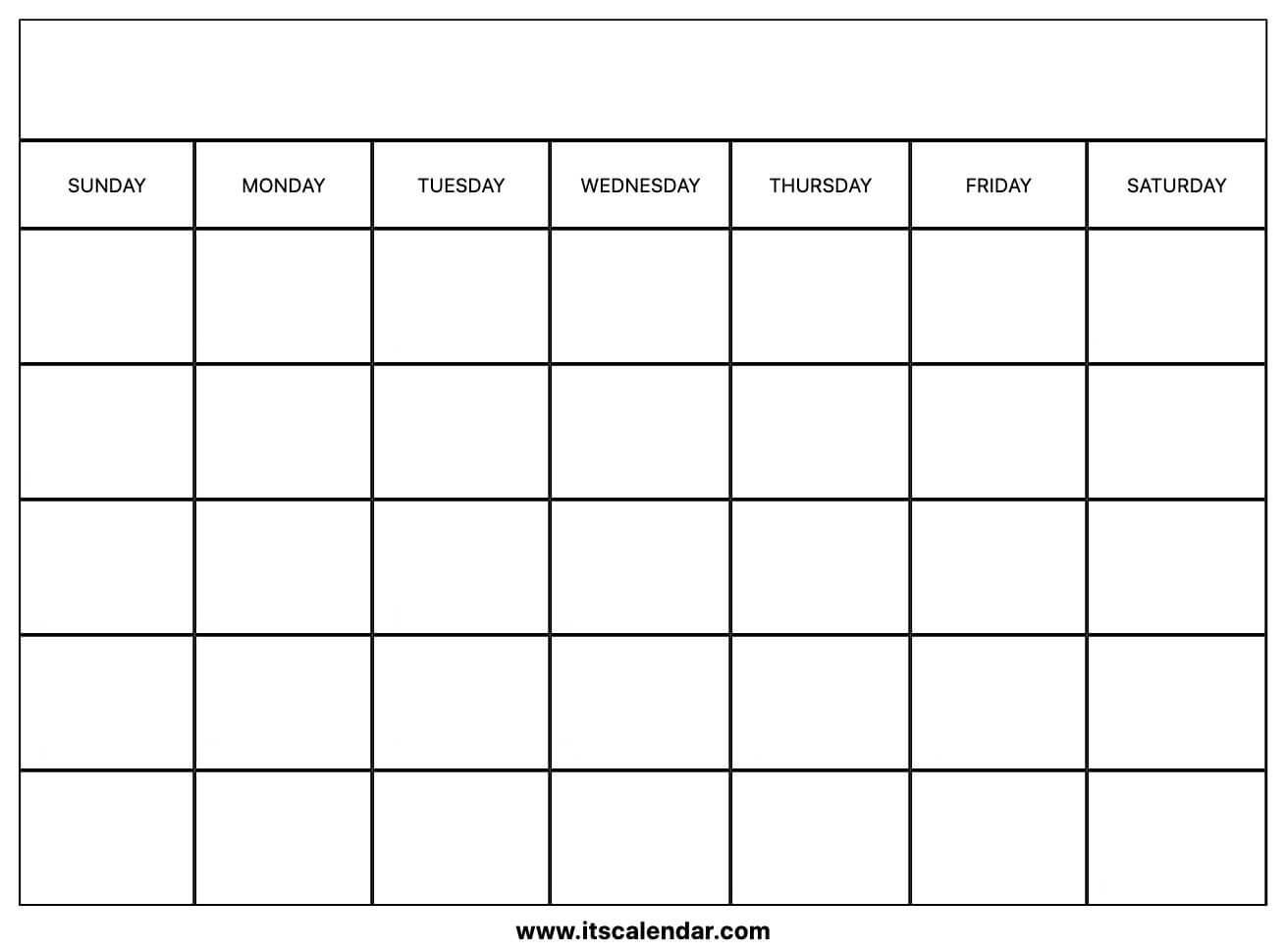 printable blank calendar